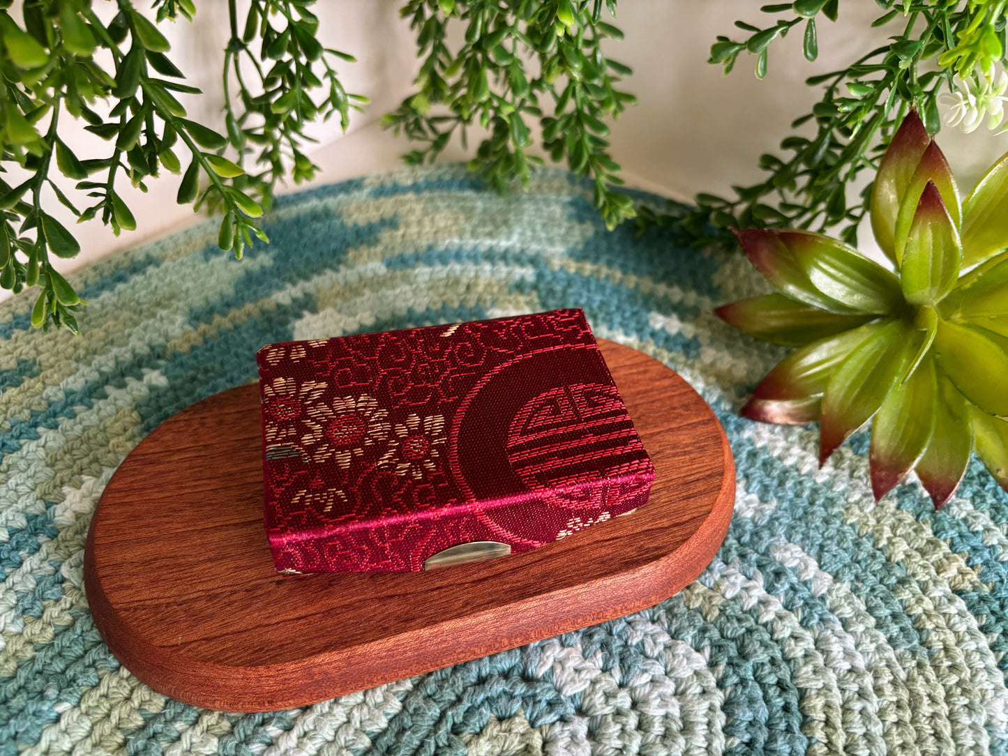 Burgundy Lipstick Case for 2 Lipsticks