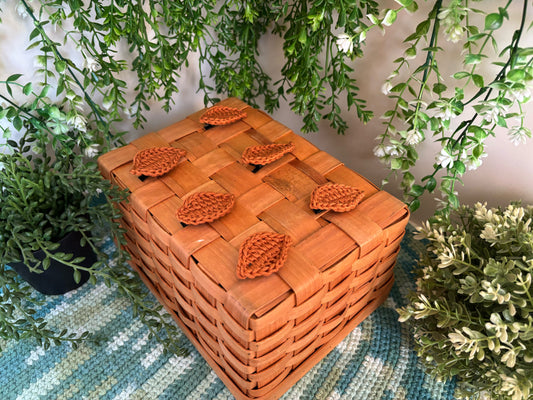 Brown Leaf Crochet Hair Pin