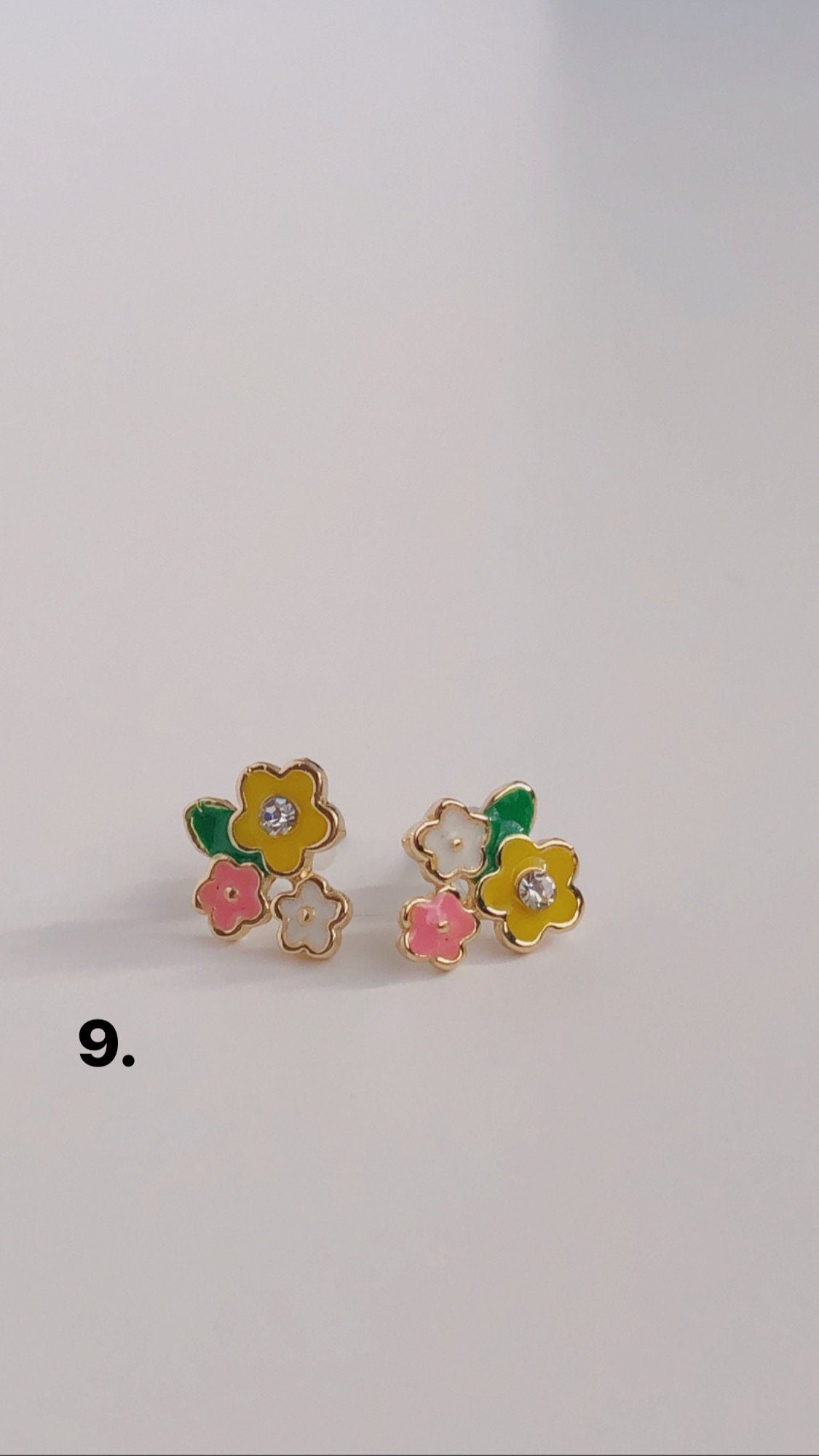 超迷你花朵耳钉