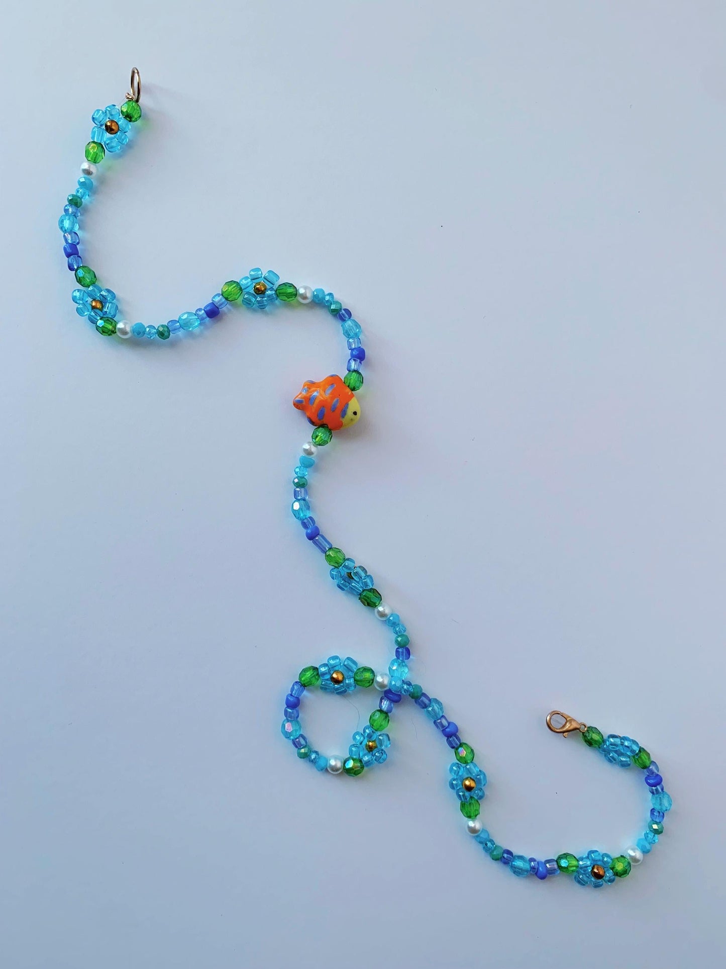 鱼形个性化串珠项链