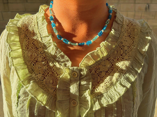 Blue Beaded Necklace