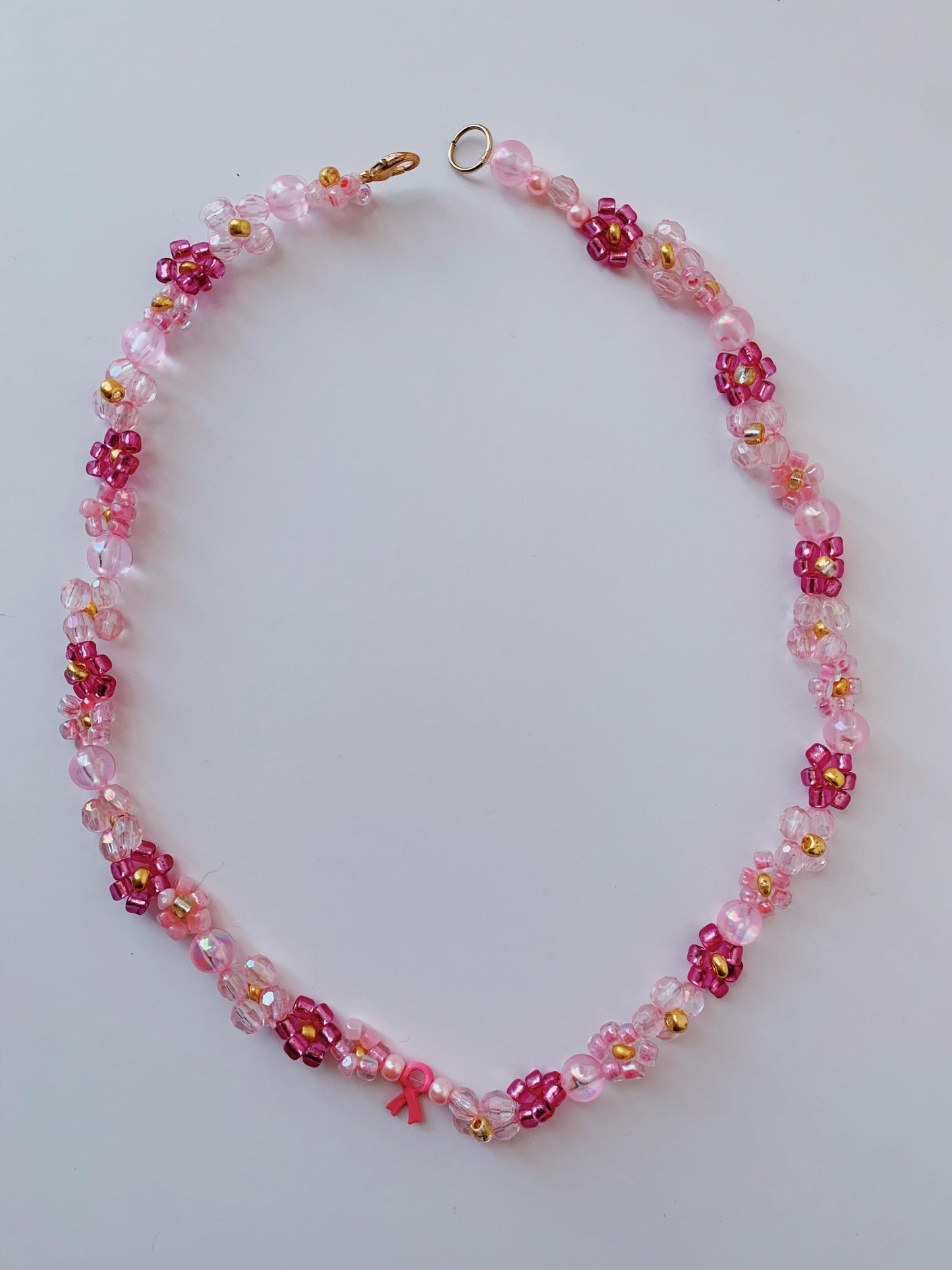 粉色个性化串珠项链