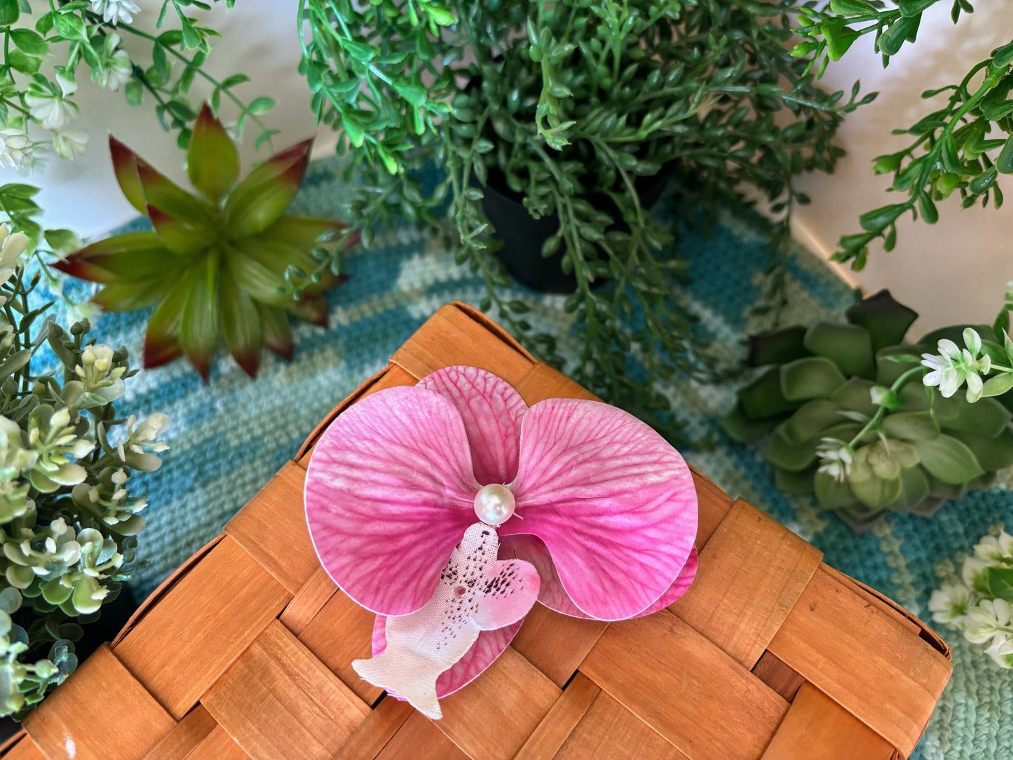 Dark Pink Flower Hair Pin