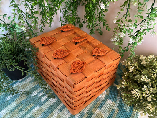 Brown Leaf Crochet Hair Pin