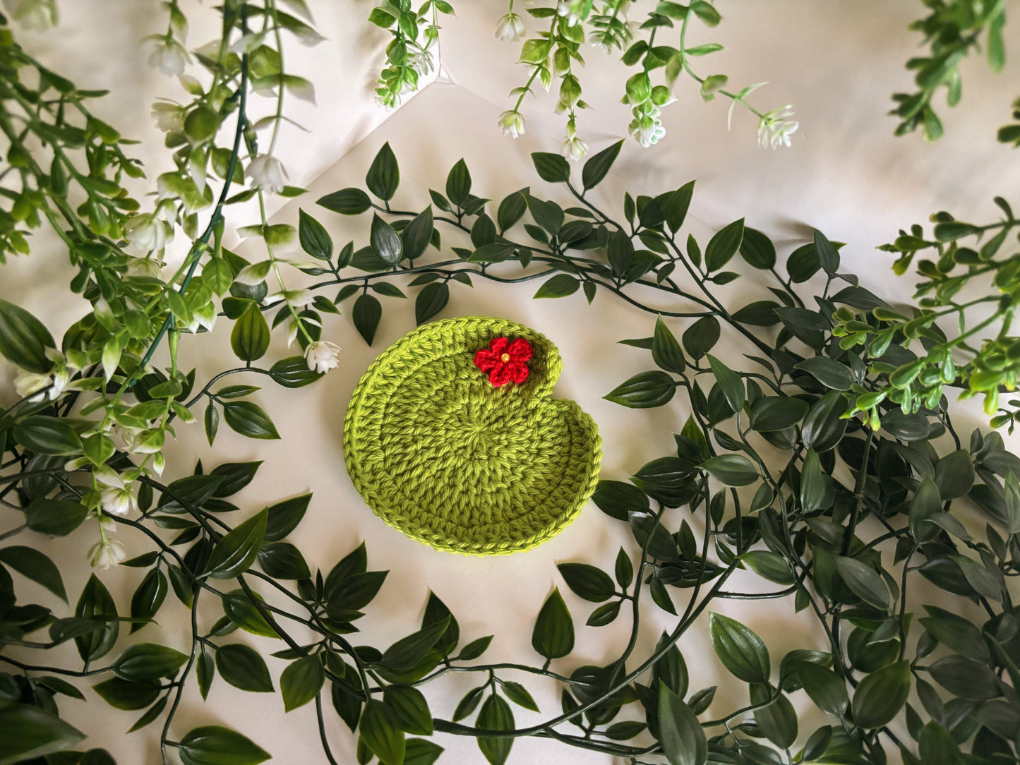 Lily Pads Crochet Coasters