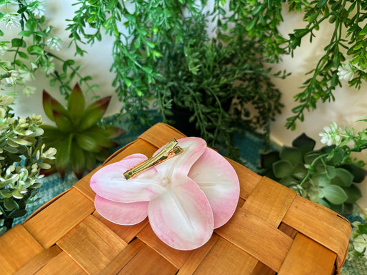 Pink Spots Flower Hair Pin