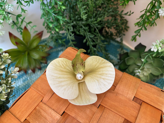 Light Green Flower Hair Pin