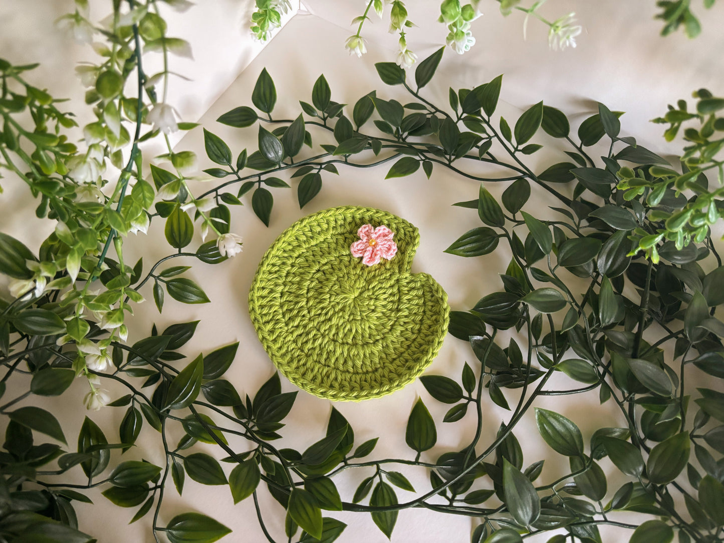 Lily Pads Crochet Coasters