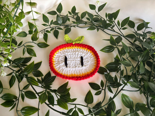 Super Mario Fire Flower Crochet Coaster