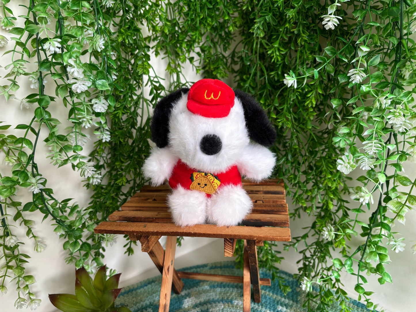 Red Snoopy Plushie Keychain