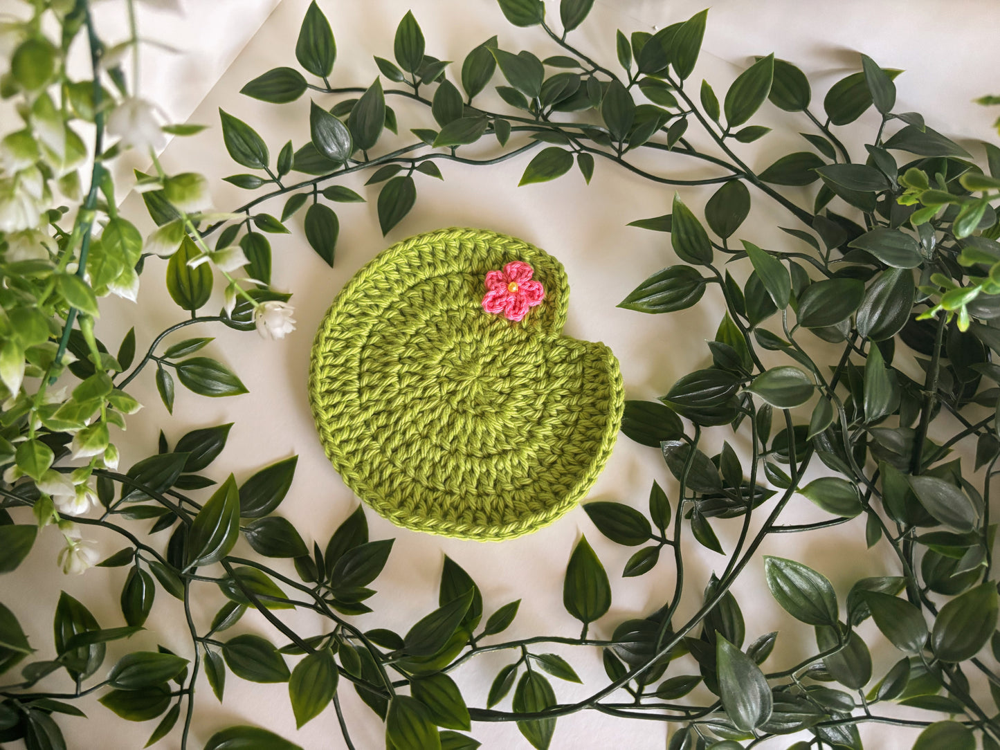 Lily Pads Crochet Coasters