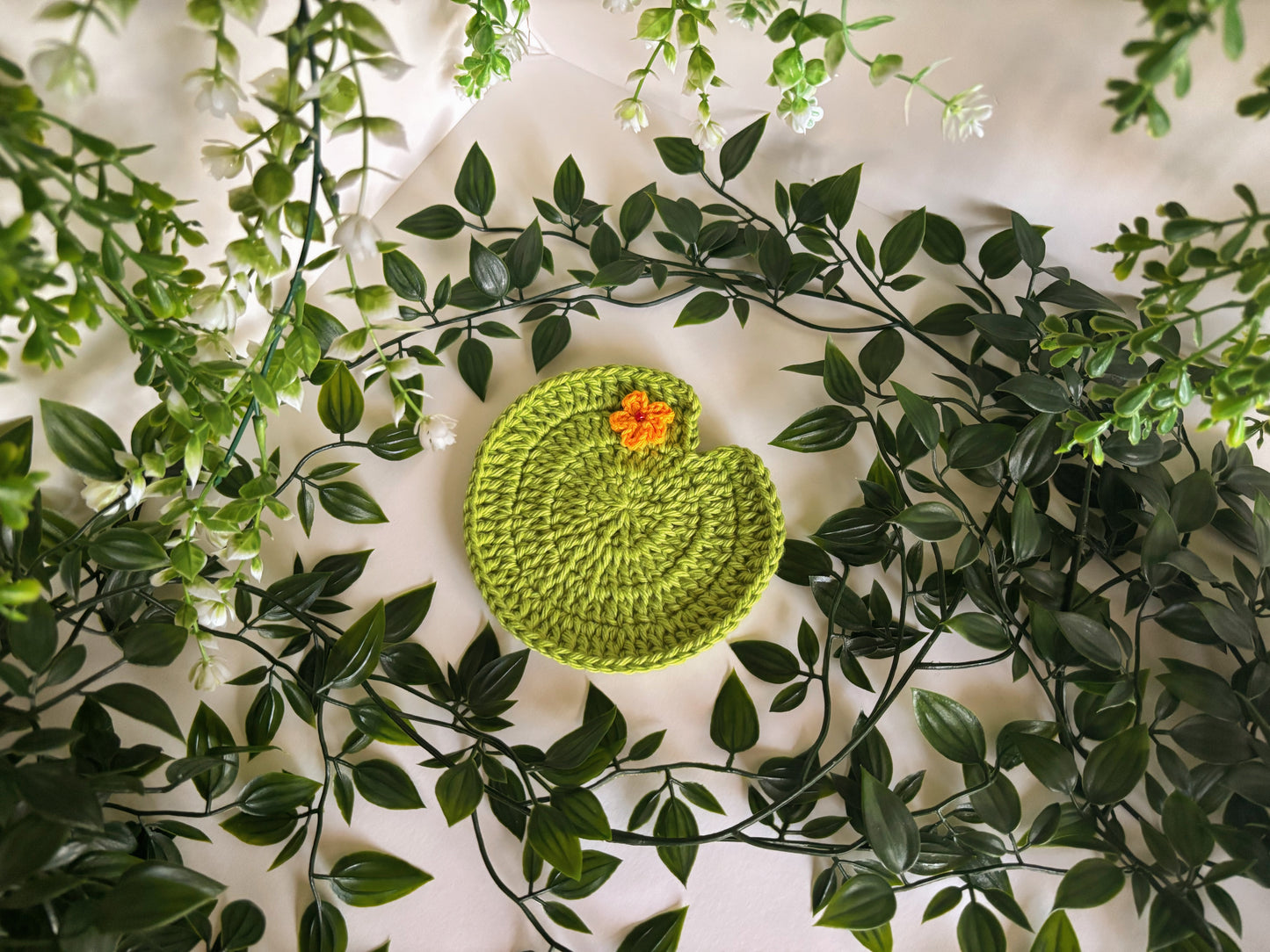 Lily Pads Crochet Coasters