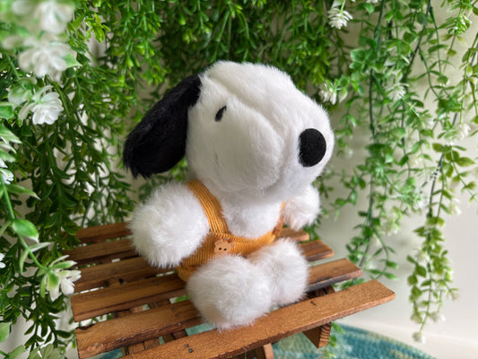 Yellow Overall Snoopy Plushie Keychain