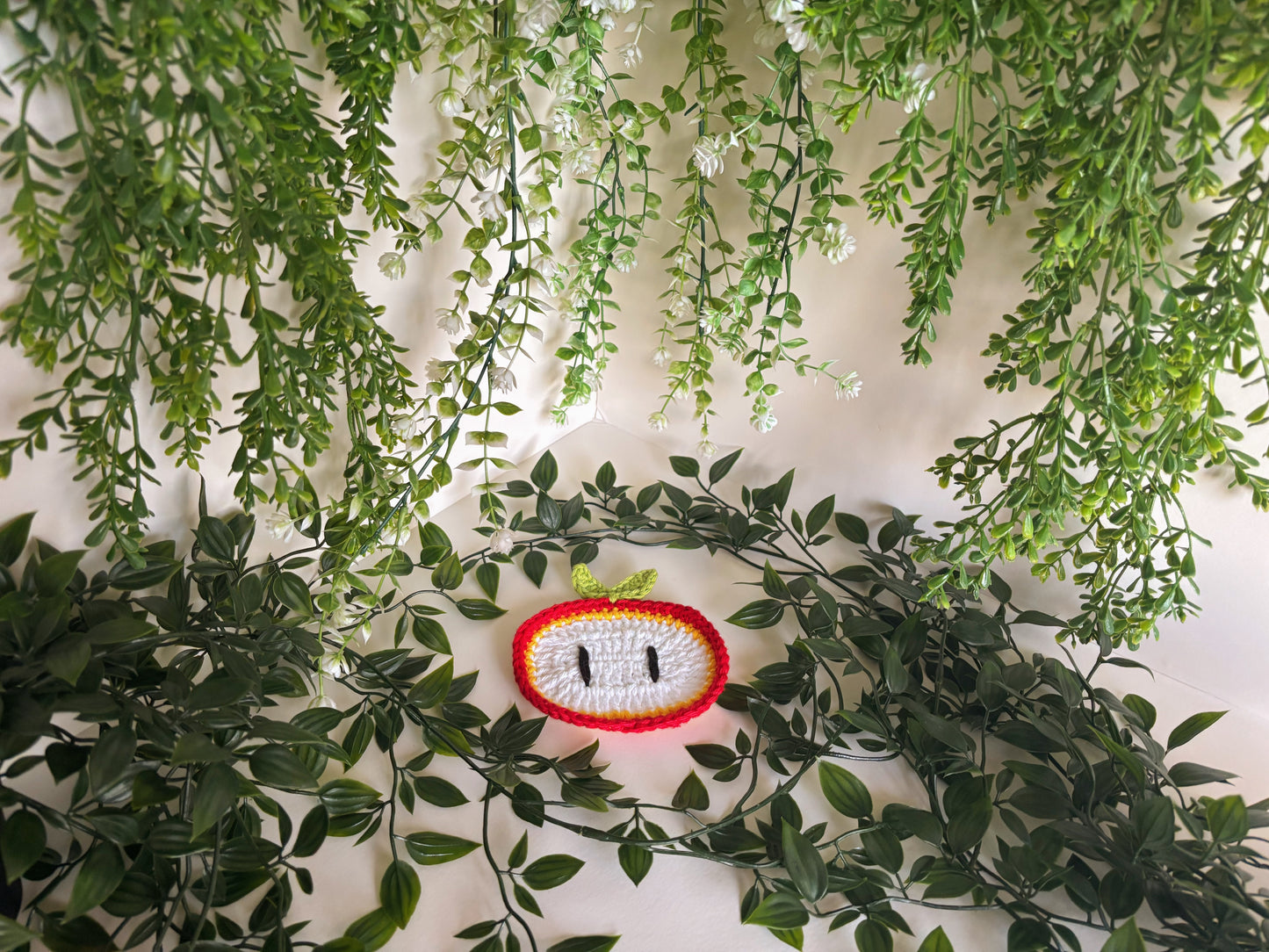 Super Mario Fire Flower Crochet Coaster