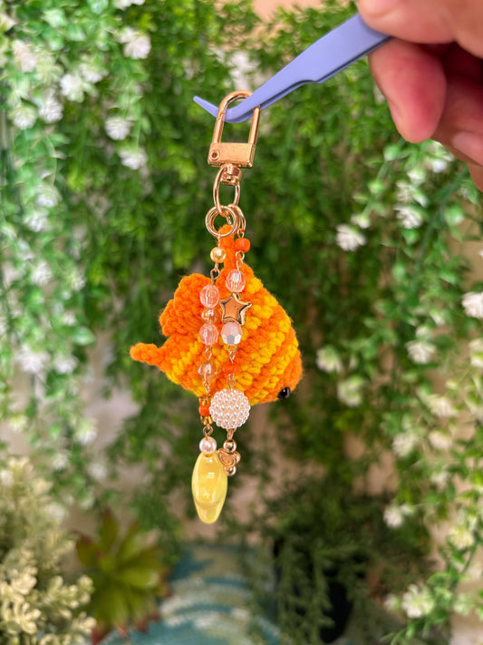 Orange Fish Keychain