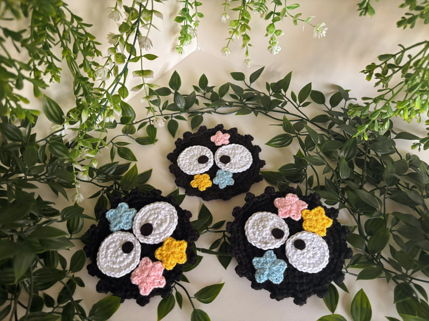 Susuwatari (Studio Ghibli) Crochet Coaster