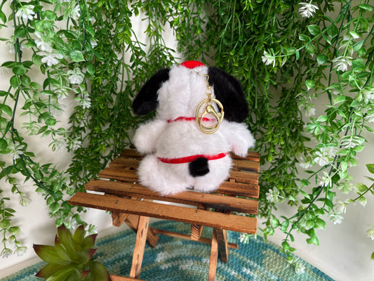 Red Snoopy Plushie Keychain