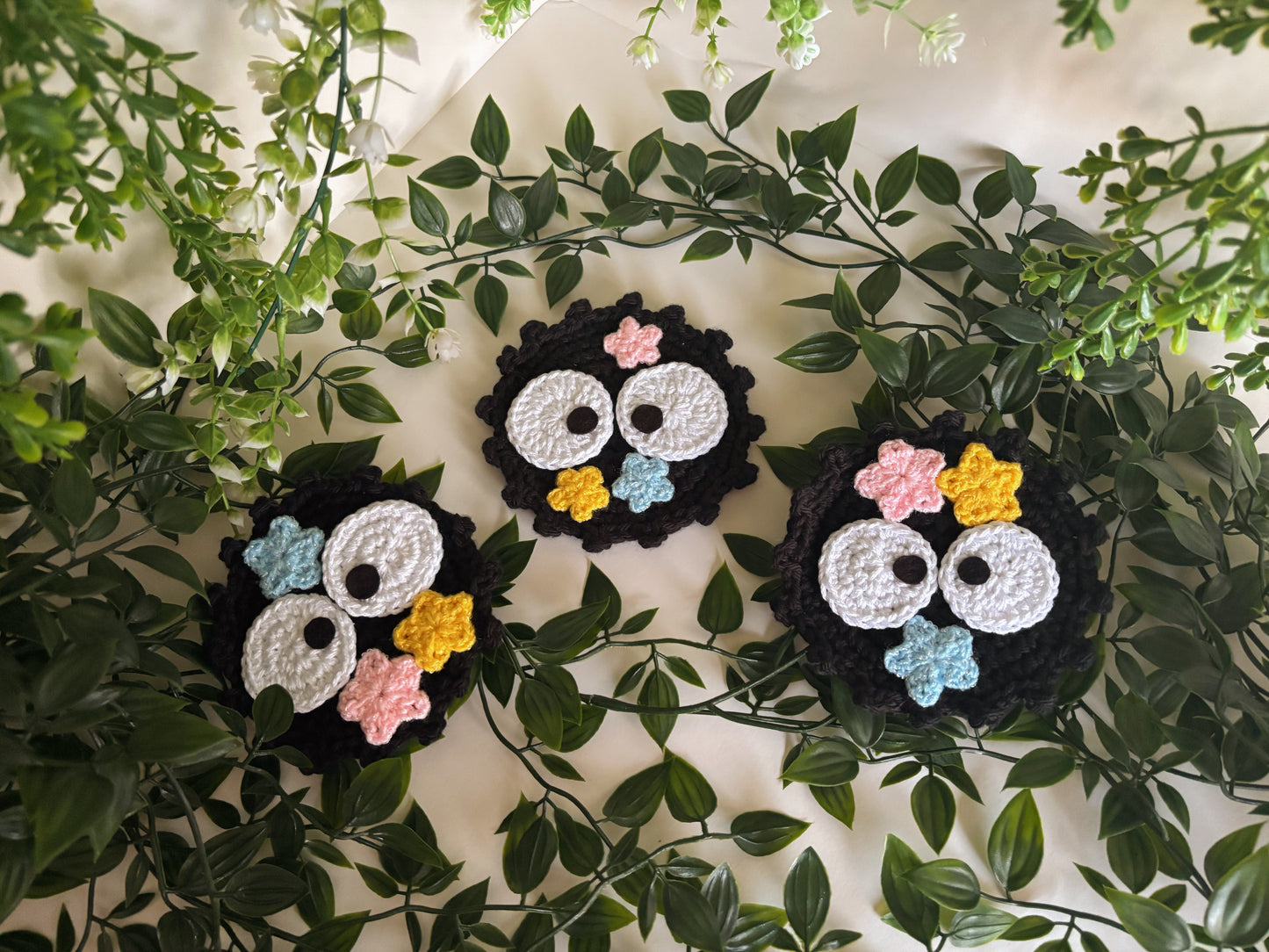 Susuwatari (Studio Ghibli) Crochet Coaster