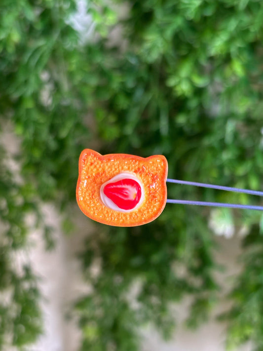 Cat Strawberry Magnet