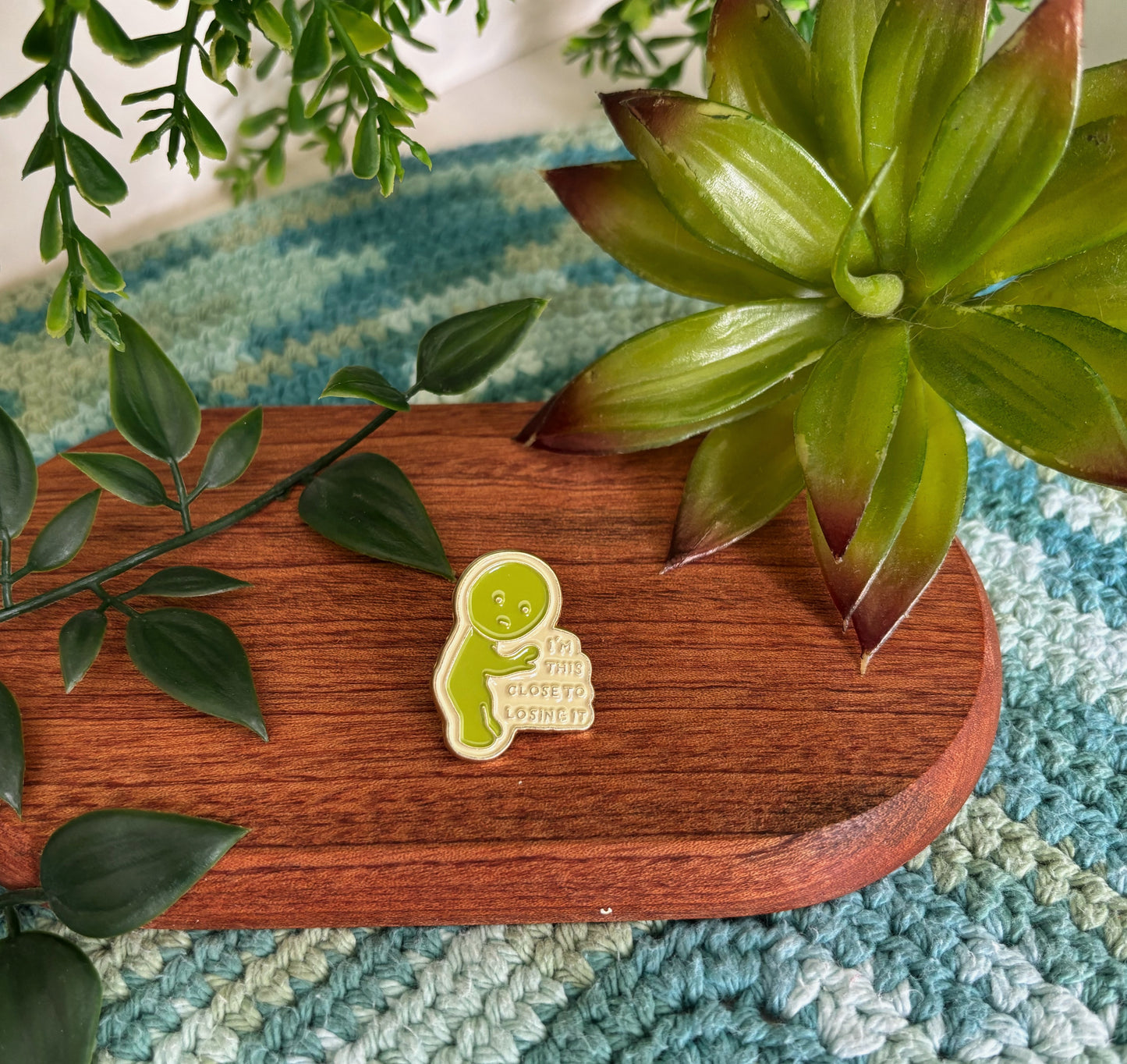 I'm This Close to Losing It Smiski Pin