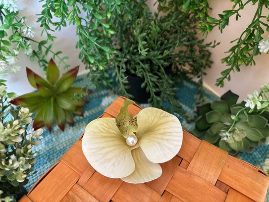 Light Green Flower Hair Pin