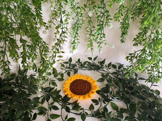 Sunflower Crochet Coaster