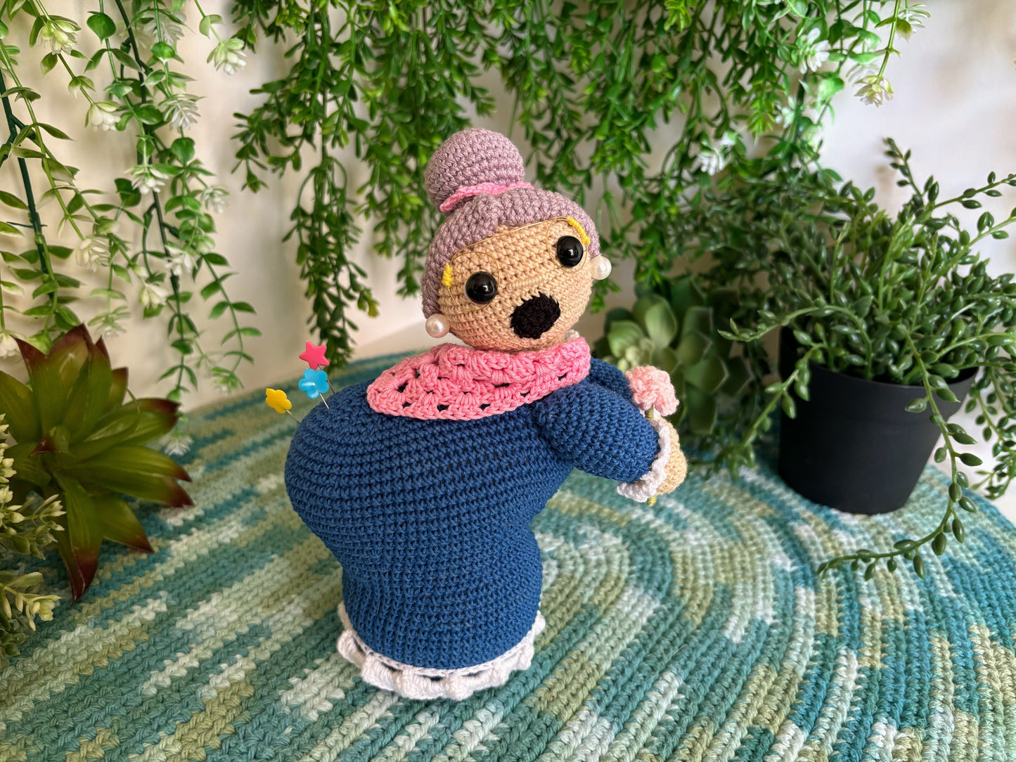 Blue Granny Pin Cushion