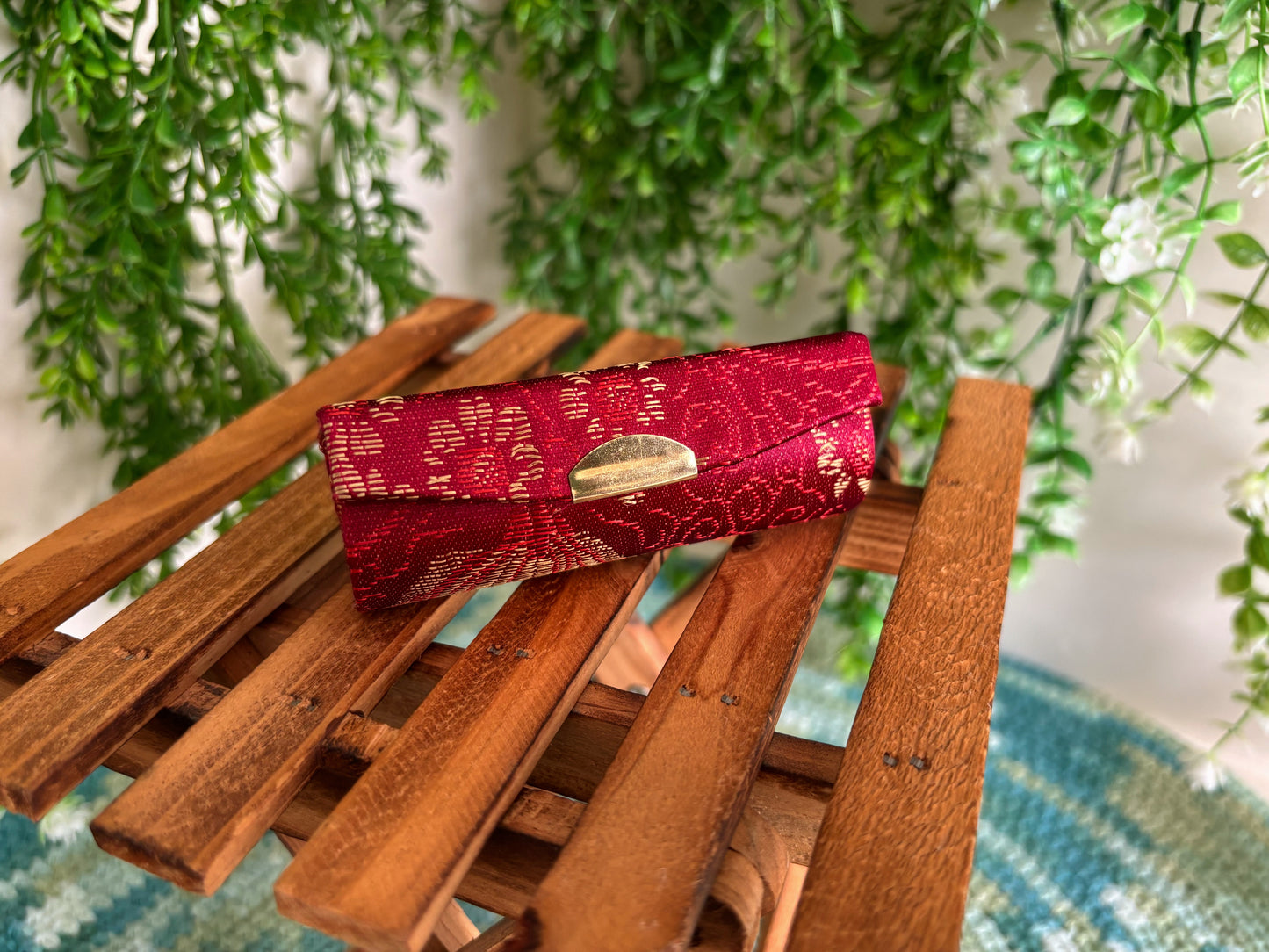 Burgundy Lipstick Case for 1 Lipstick