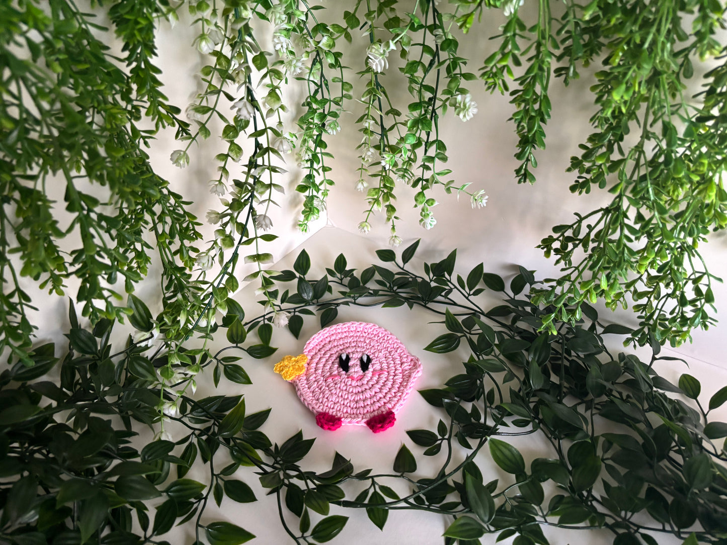 Kirby Crochet Coaster