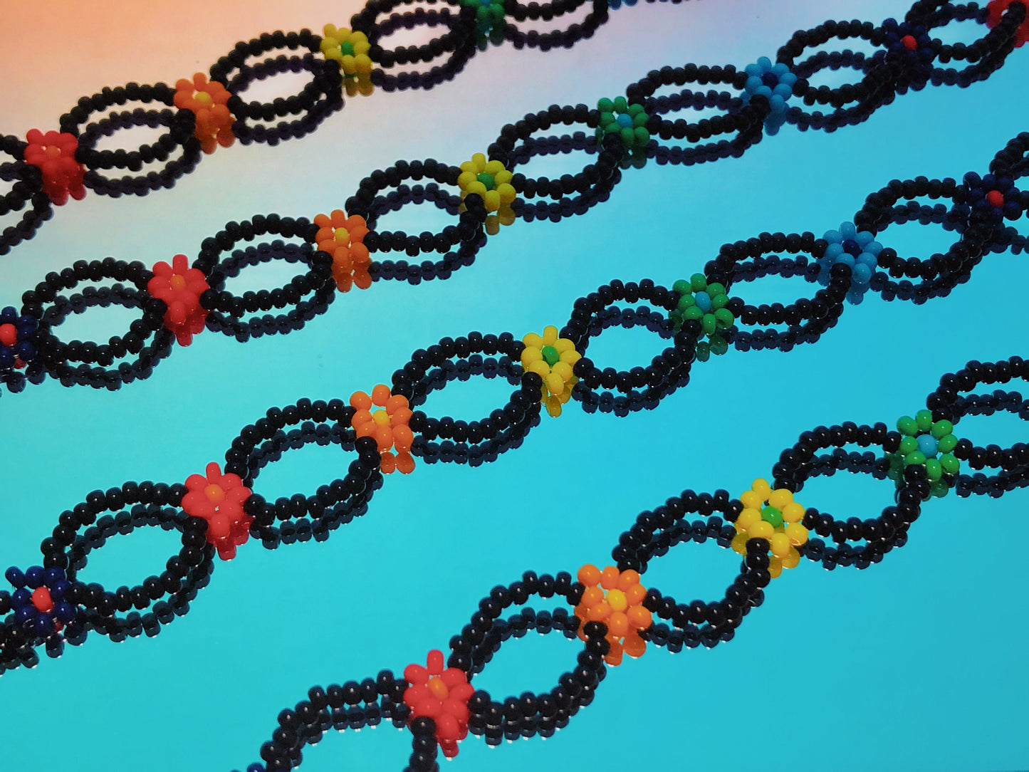 Black Flower Bracelet