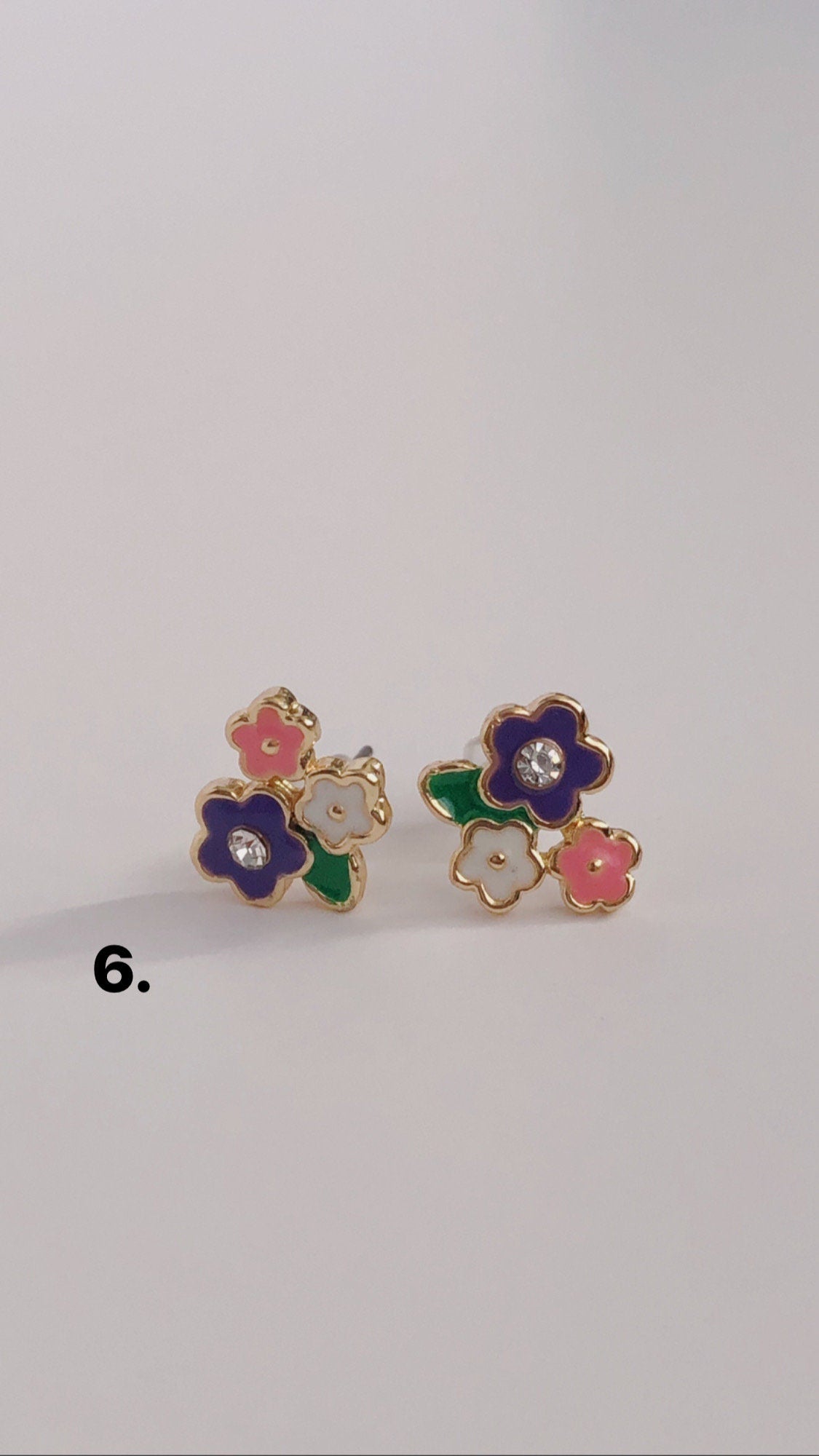 超迷你花朵耳钉