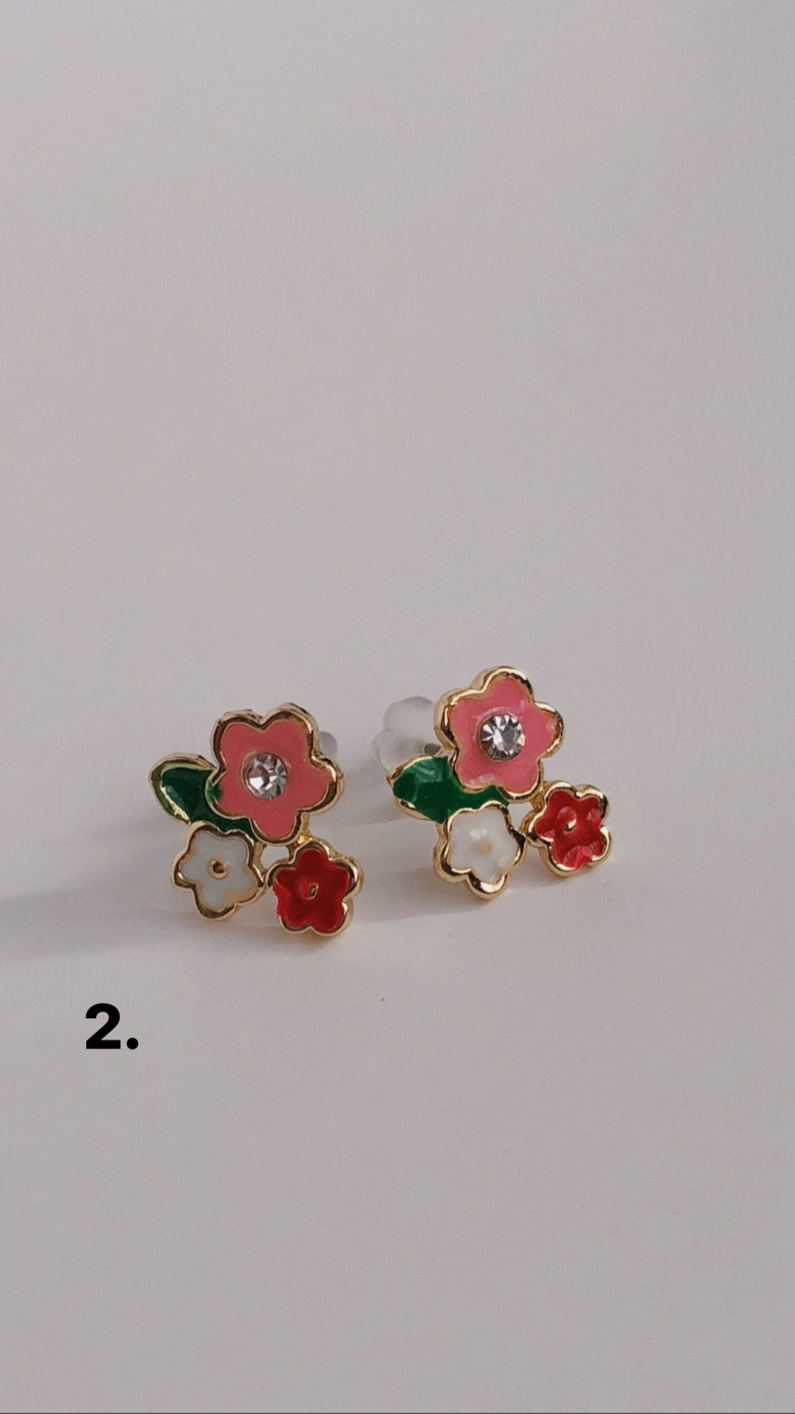 超迷你花朵耳钉