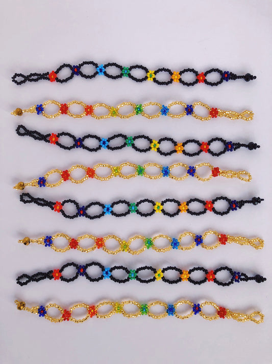 Black Flower Bracelet