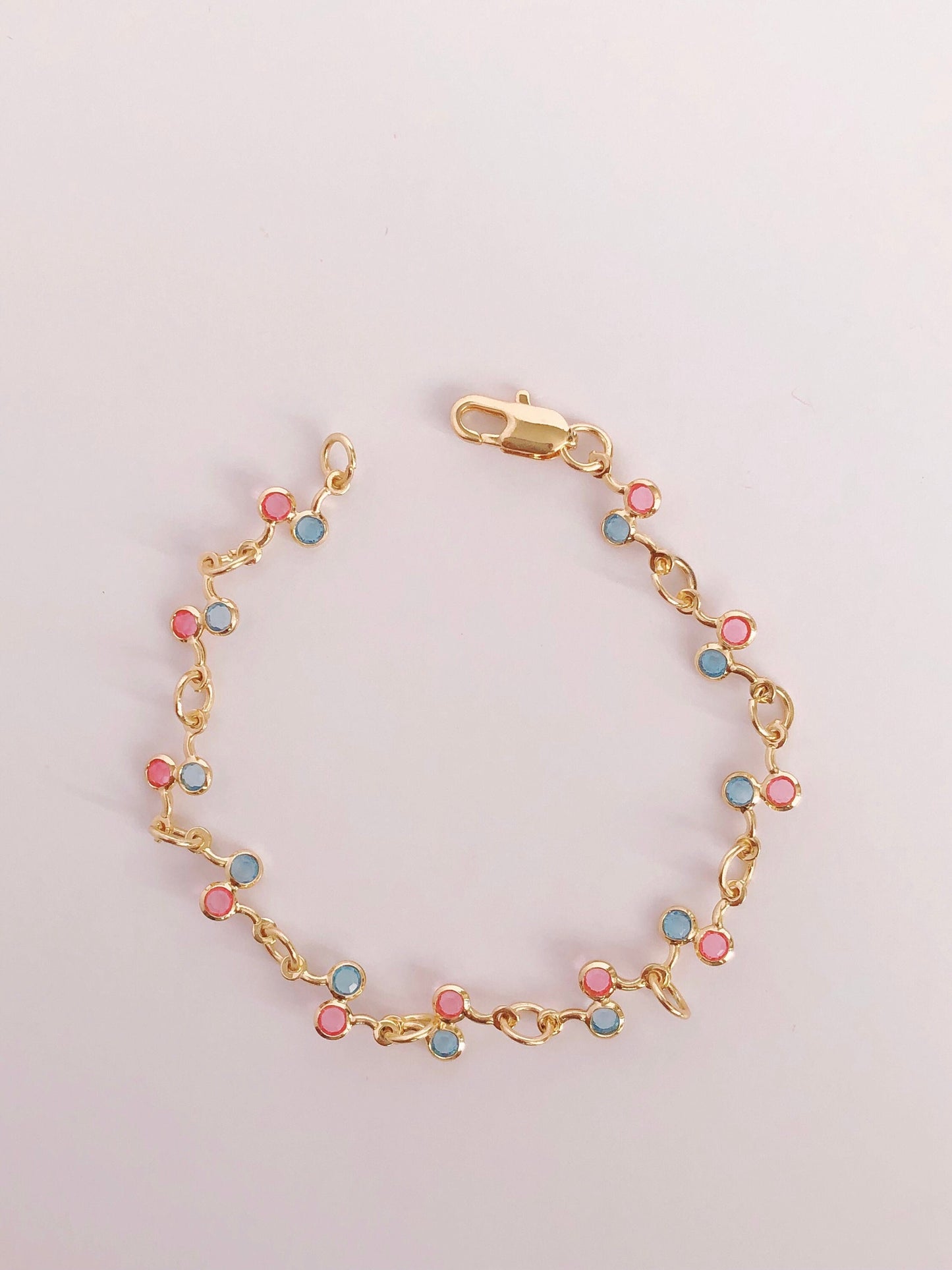 Pink & Blue Charm Bracelet
