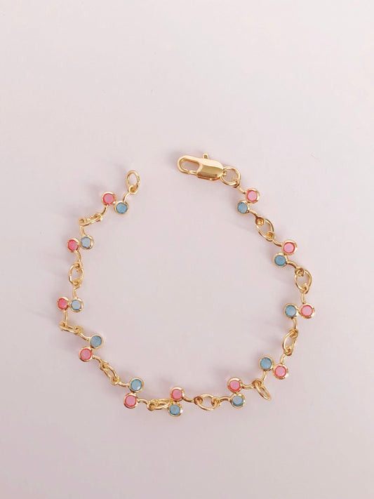 Pink & Blue Charm Bracelet