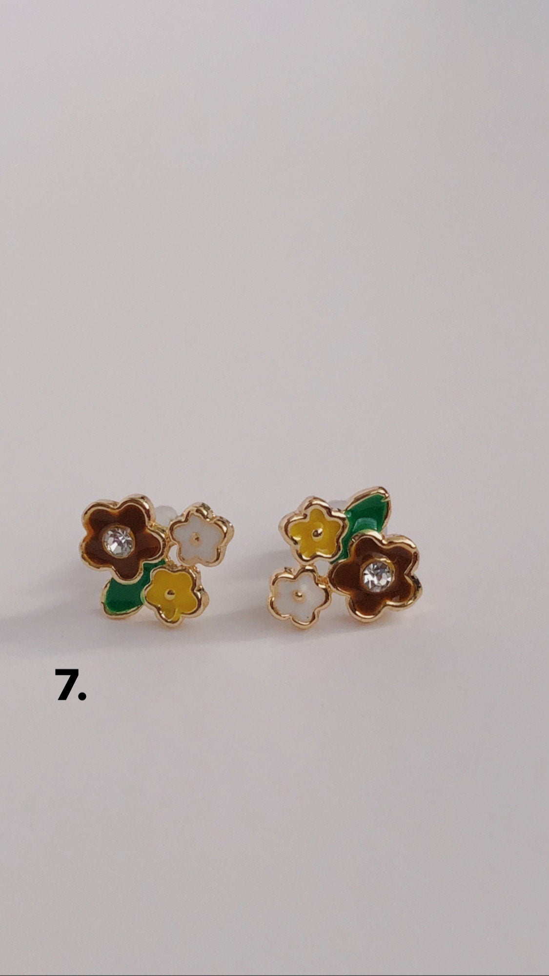 超迷你花朵耳钉