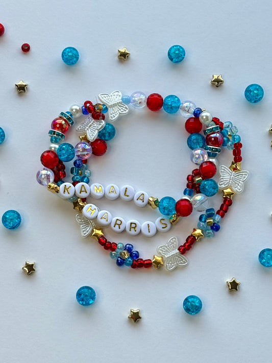 Kamala Harris Beaded Bracelet