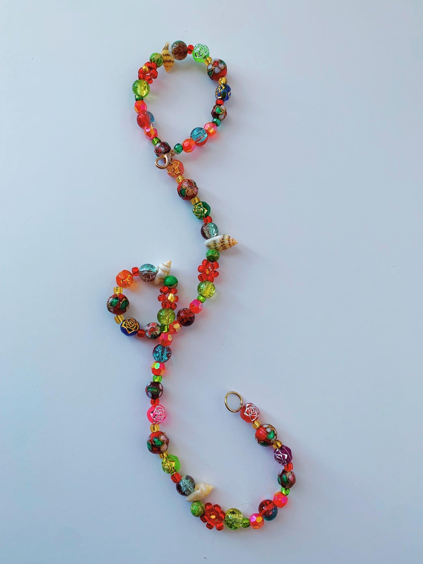 红色个性化串珠项链