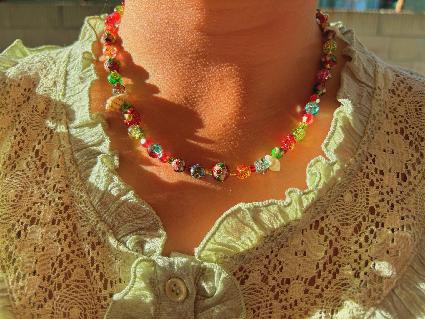 红色个性化串珠项链