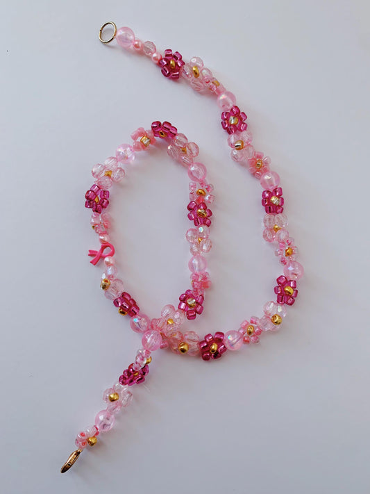 Pink Personalized Beaded Necklace