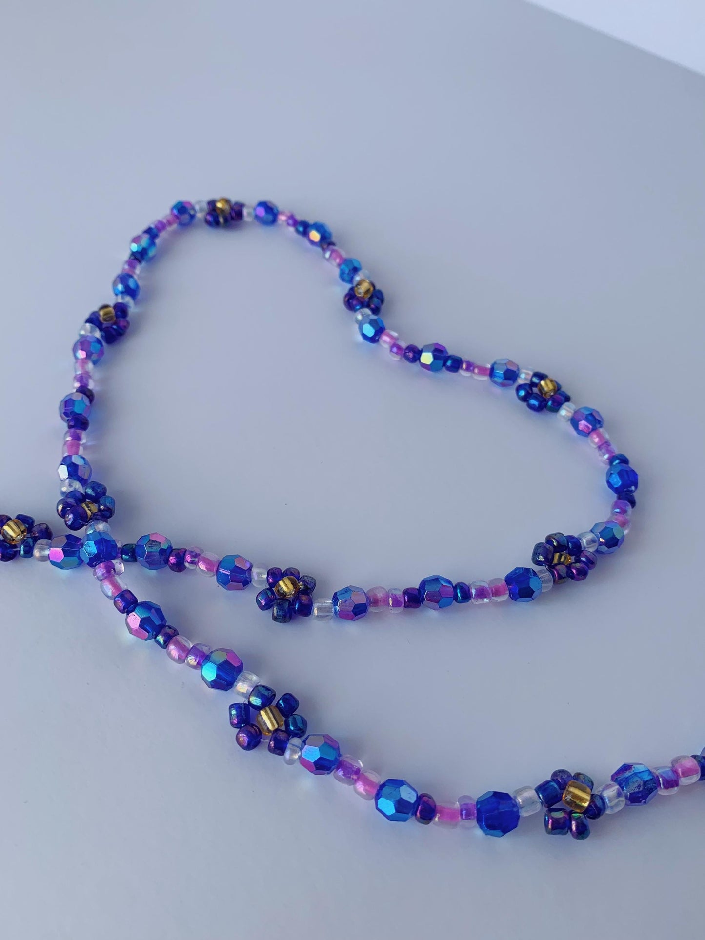 Purple Flower Eyeglasses Chain