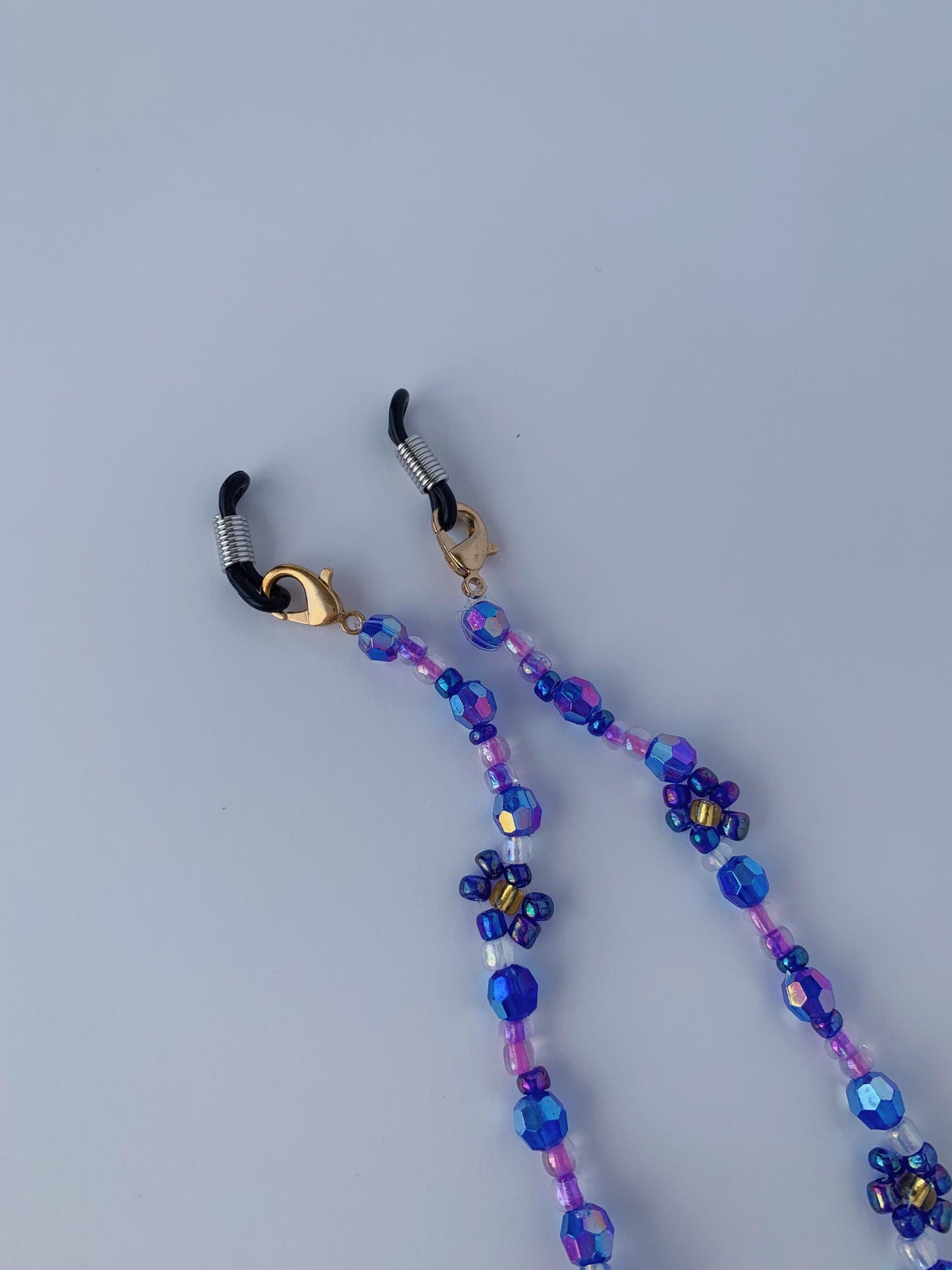 Purple Flower Eyeglasses Chain