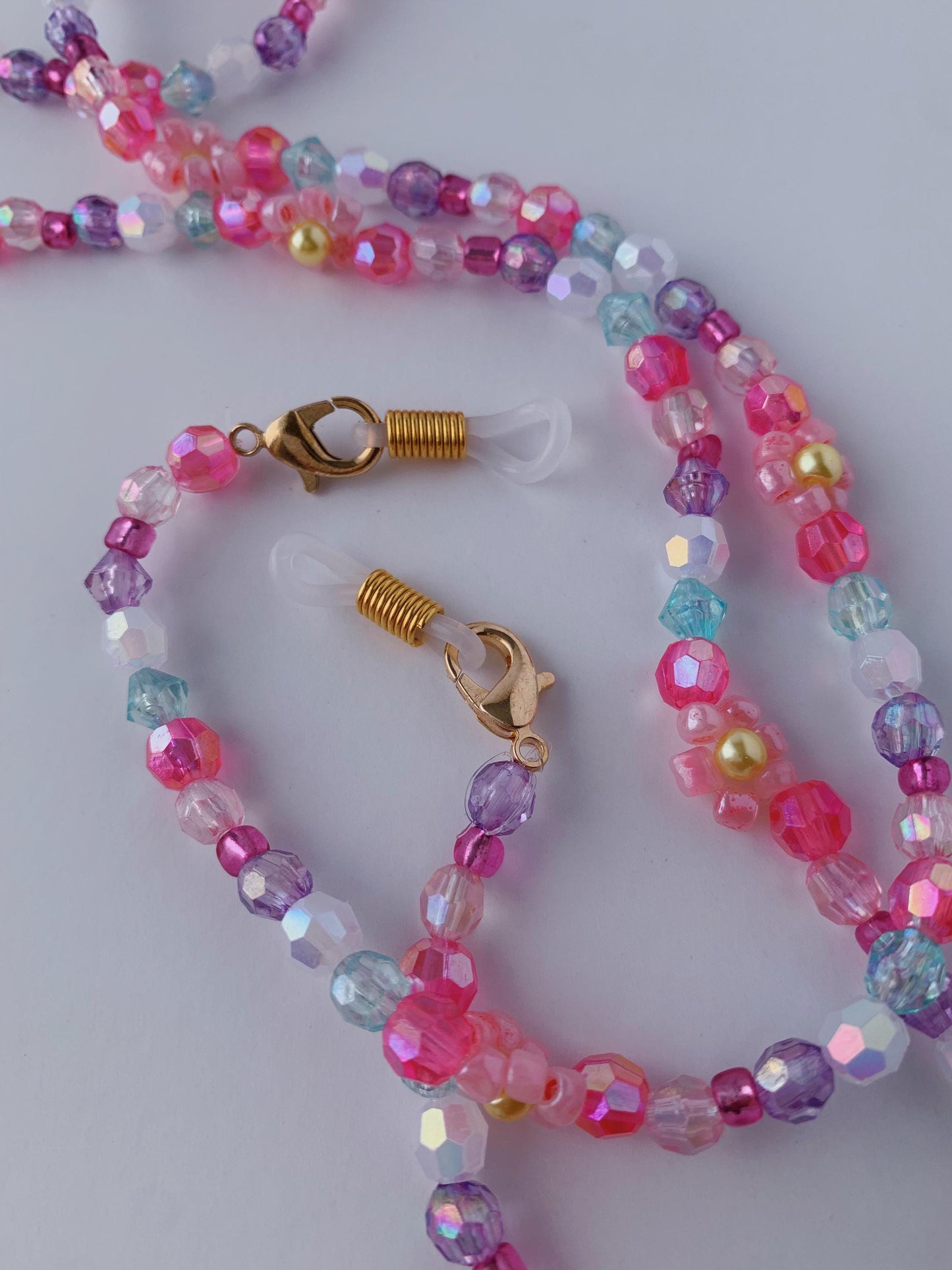Pink Flower Eyeglasses Chain