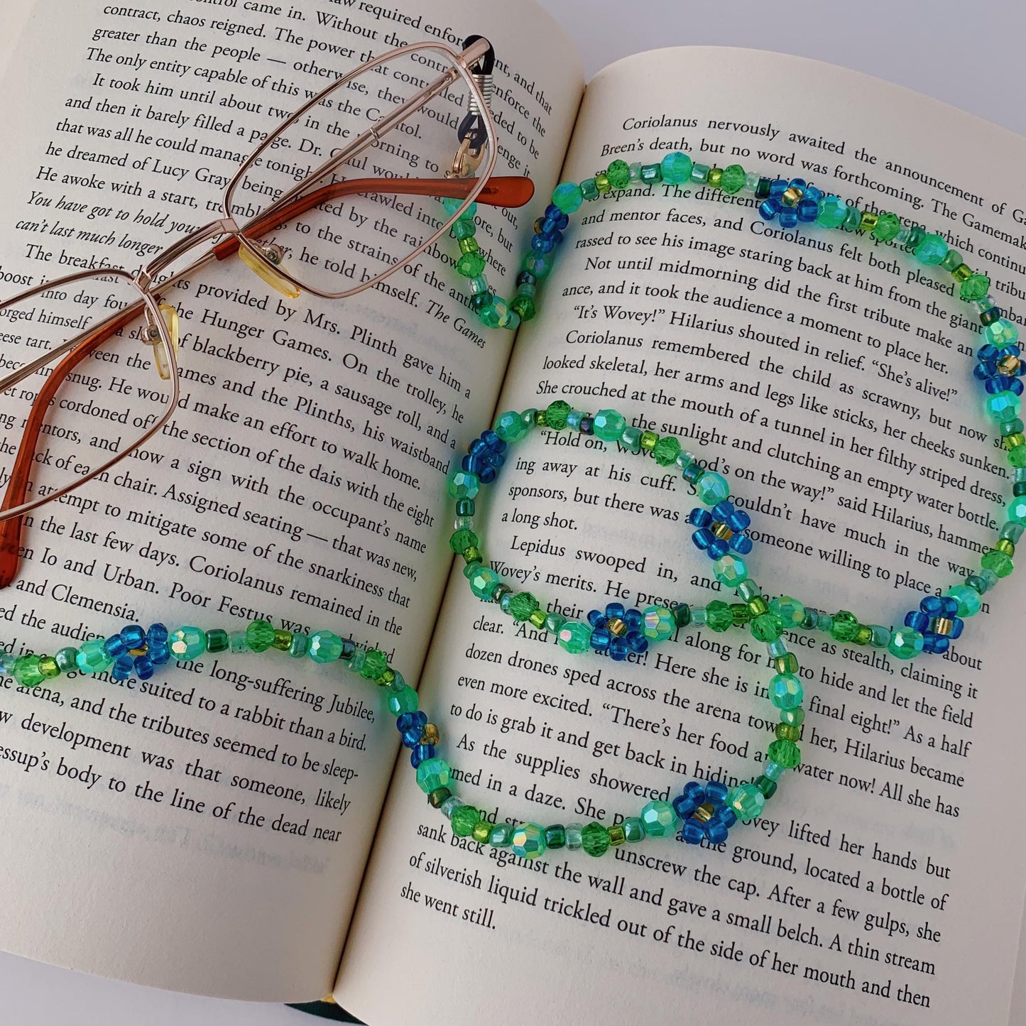 Blue Flower Eyeglasses Chain