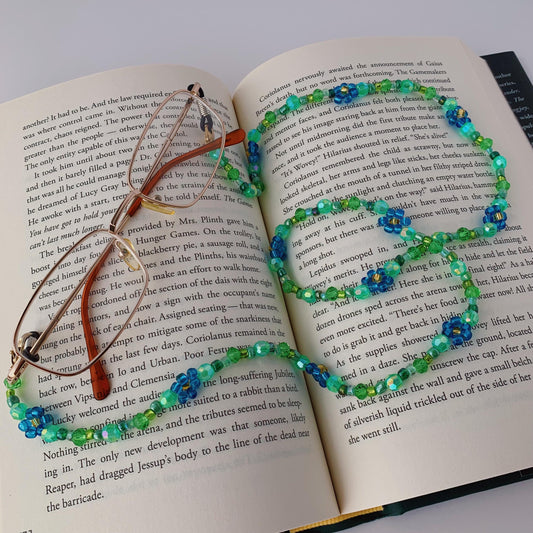 Blue Flower Eyeglasses Chain