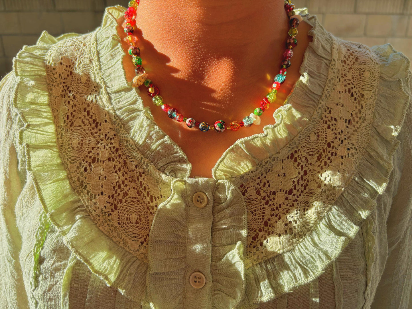 红色个性化串珠项链