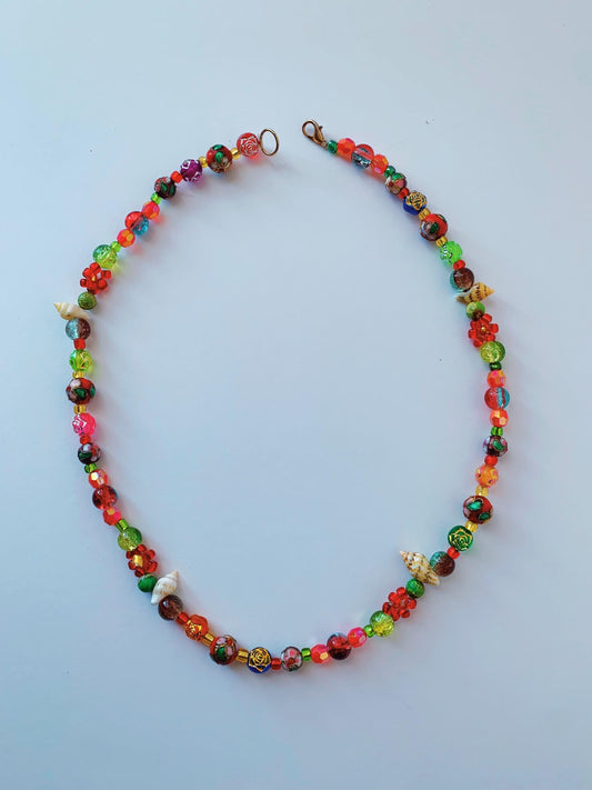 Red Personalized Beaded Necklace