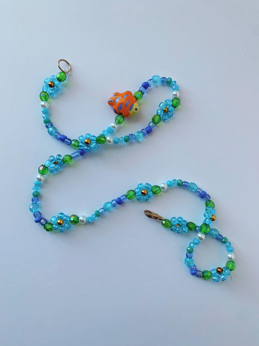 Fish Personalized Beaded Necklace